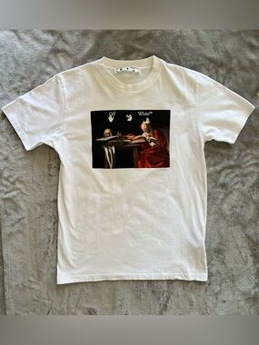 Off-White Caravaggio Arrows Graphic T-Shirt Size M Made in Portugal